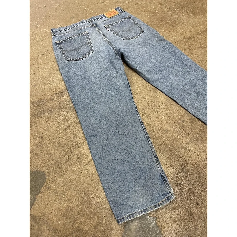 Levis 550 Jeans Mens 36x30 Blue Medium Wash Relaxed‎ Fit Tapered Leg Zip Fly